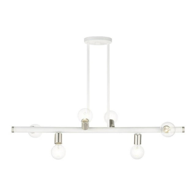 Livex Lighting - Bannister - 6 Light Linear Chandelier in Mid Century Modern
