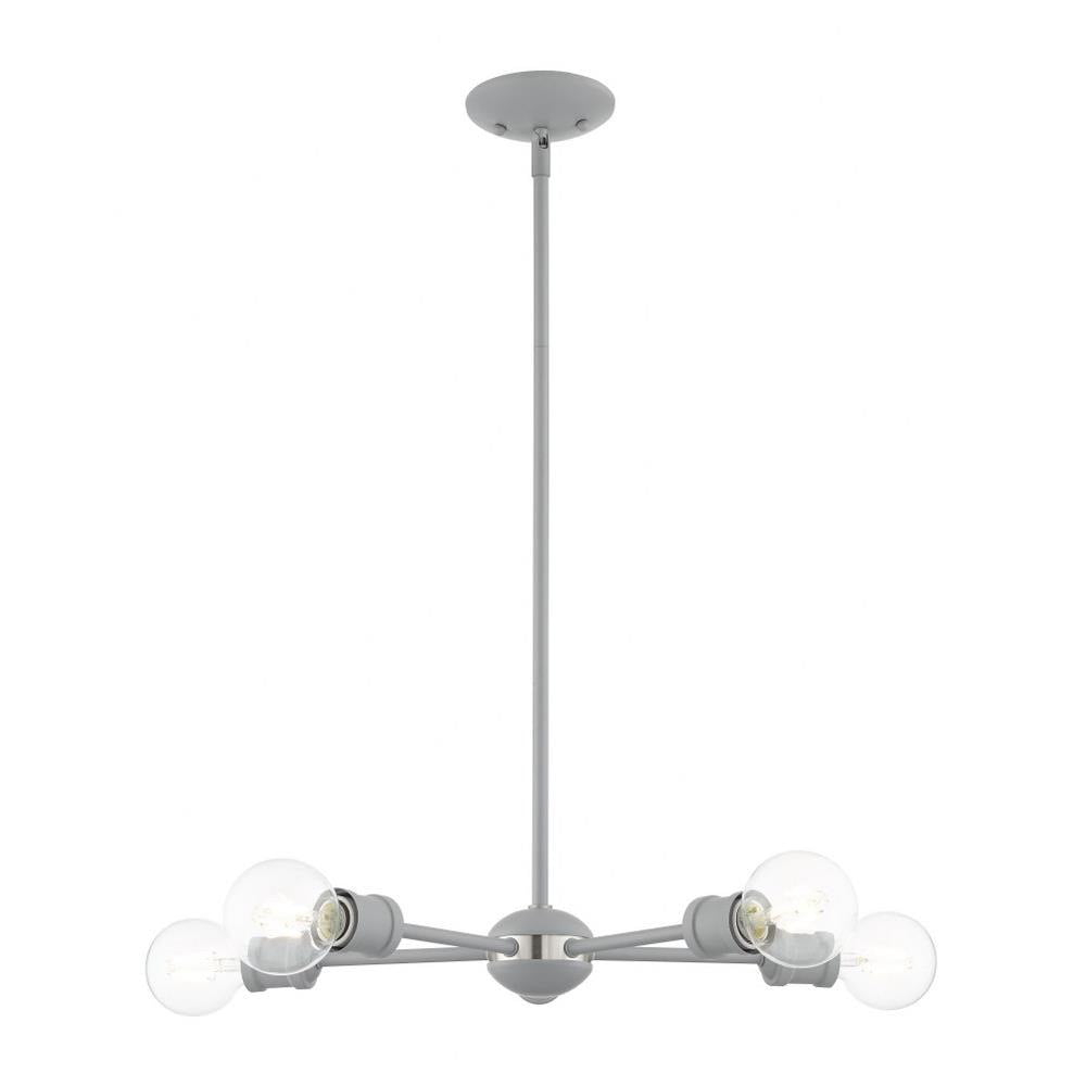 Livex Lighting Lansdale 5 - Light Chandelier in  Nordic Gray