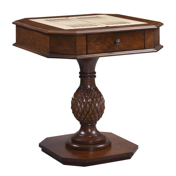 Saltoro Sherpi Bishop II Game Table with Drawer and Reversible Game Board, Cherry or Black (2 Count)