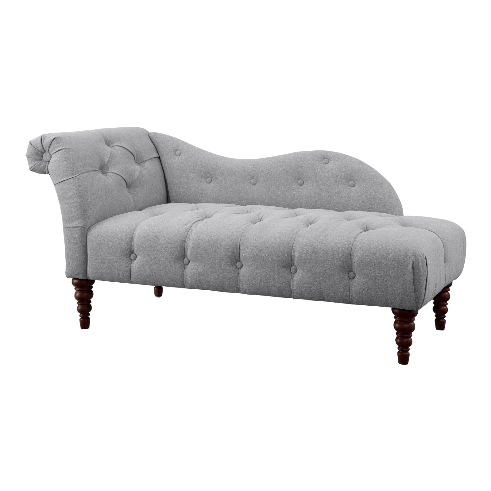 Lexicon Blue Hill 66" Traditional Textured Fabric Chaise in Dove Gray