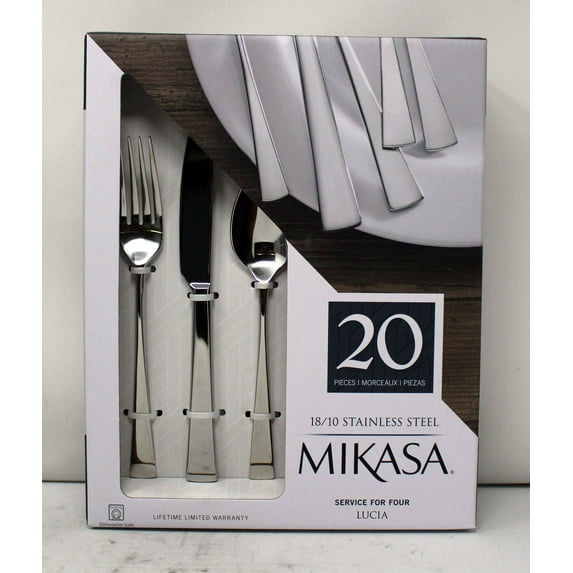 Mikasa Lucia 20-Piece Flatware Set - Crafted with Premium 18/10 Stainless Steel