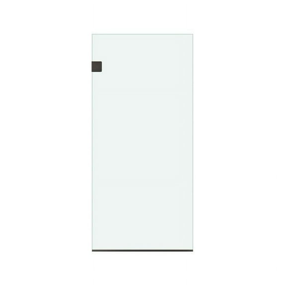 Milan Stationary glass shower Door 30 x 76 inch Clear Glass Oil Rubbed Bronze Finish 3/8" by Fab Glass and Mirror