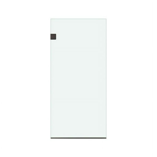 Milan Stationary glass shower Door 30 x 76 inch Clear Glass Oil Rubbed Bronze Finish 3/8" by Fab Glass and Mirror