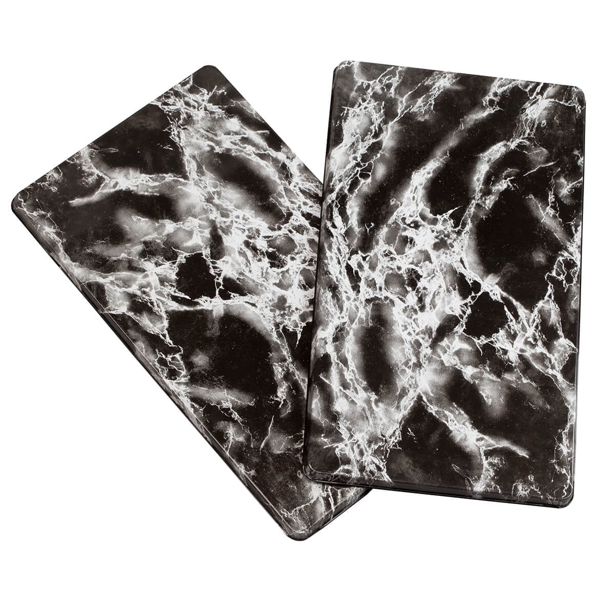 Black Faux Marble Enamel Gas and Electric Stove Burner Covers