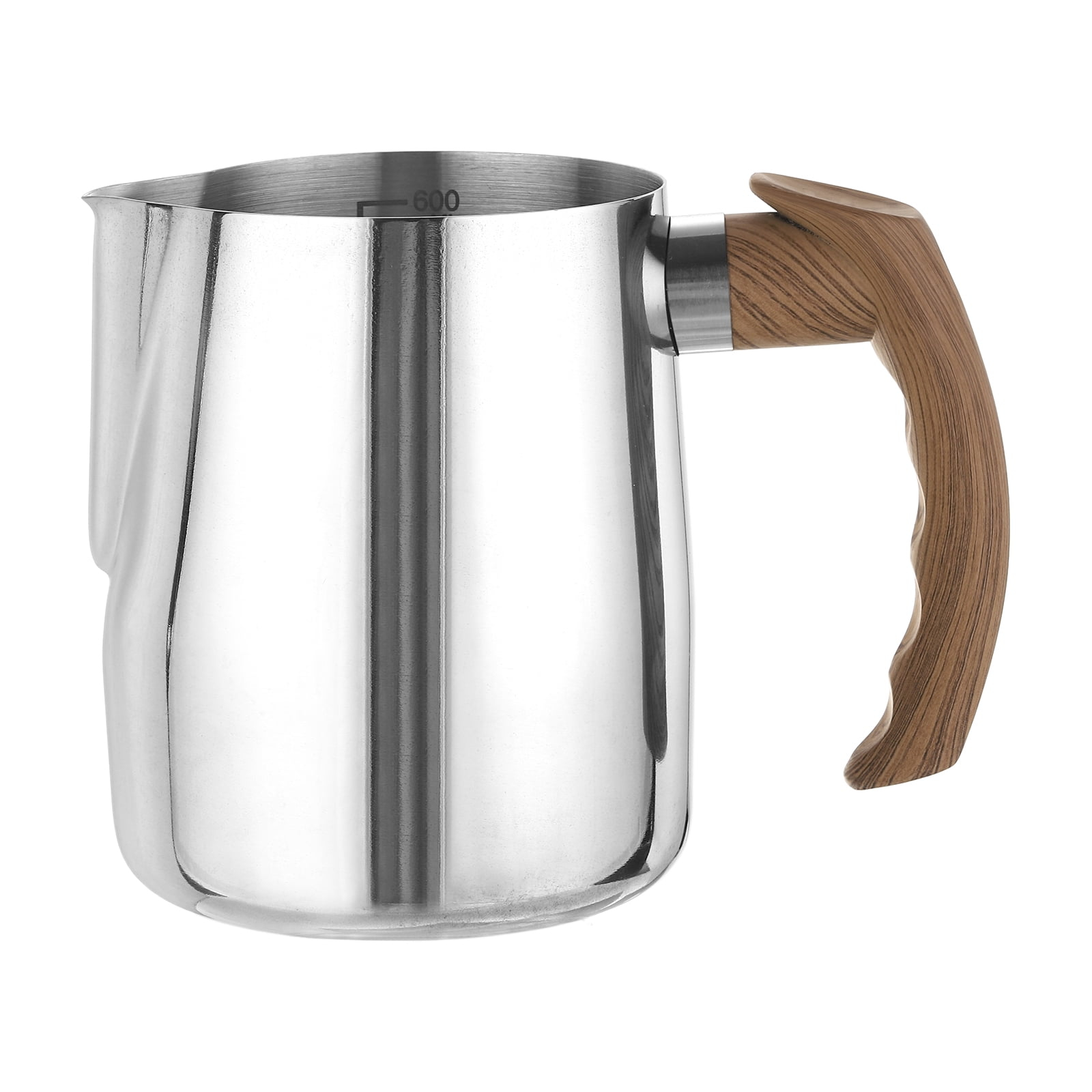 Milk Frothing Pitcher, 20oz/600ml Stainless Steel Coffee Cup Mug for Home Cafe Bar Restaurant Hotel, Silver