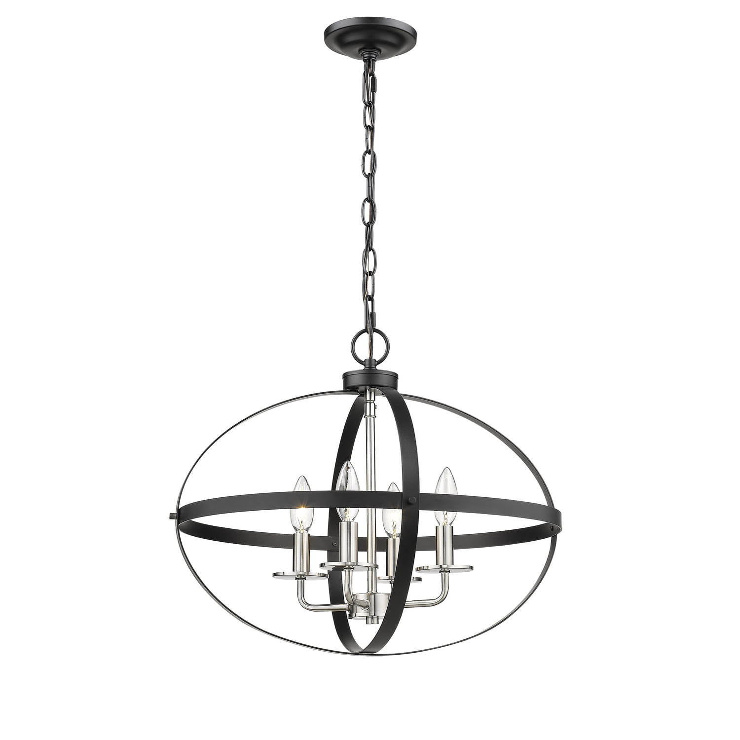 Millennium Lighting 2384 4 Light 20" Wide Taper Candle Pendant - Black