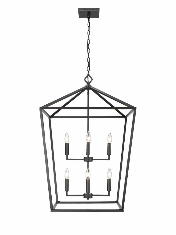 Millennium Lighting  8 Light Pendant Fixture in Multiple Finishes Matte Black