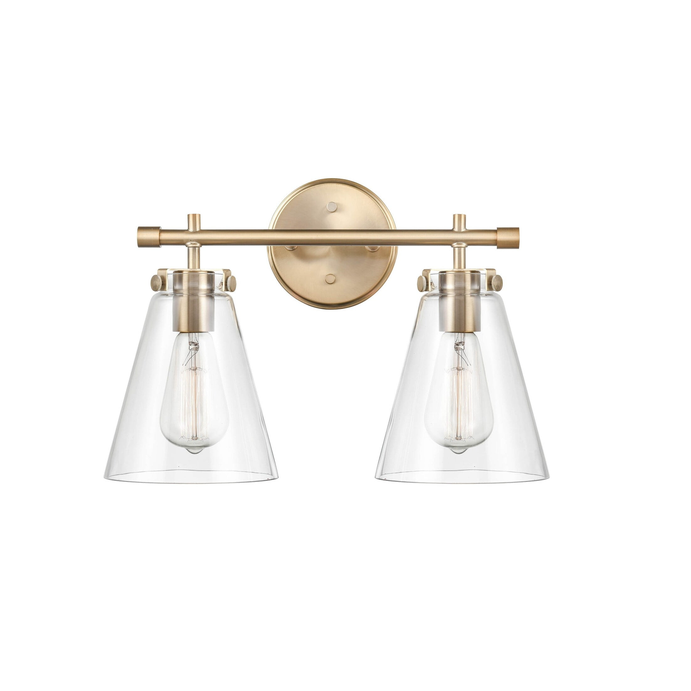 Millennium Lighting  Aliza 2 Light Bathroom Vanity Fixture with Clear Glass Shades Modern Gold Gold Brushed