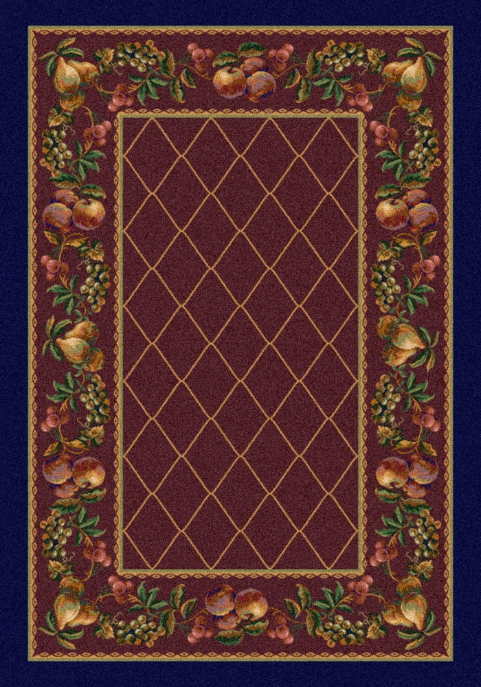 Milliken Signature Area Rug FRUIT MEDLEY GARNET Fruit Medley Garnet 5' 4" x 7' 8" Oval
