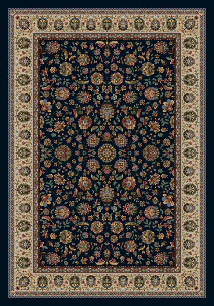 Milliken Signature Area Rug PERSIAN PALACE SAPPHIRE Persian Palace Sapphire Bulbs Detailed