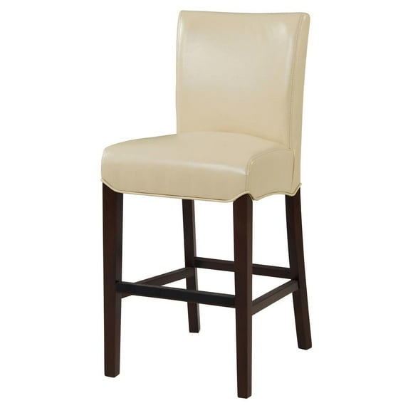 Milton Bonded Leather CTR Stool, Cream