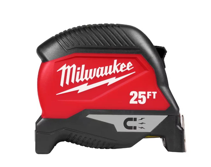 Milwaukee 48-22-1025MG 25' Compact Magnetic Tape Measure, 2 Pack