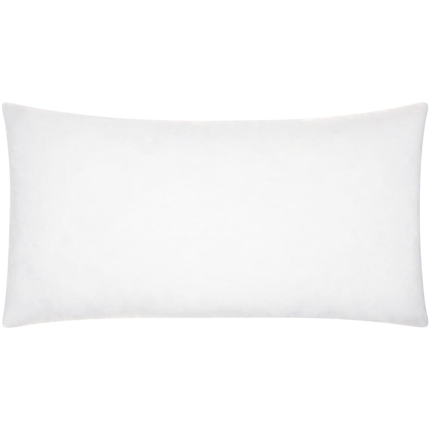 14"x26" Oversized Hyper Duck Down Feather Lumbar Throw Pillow White - Mina Victory: Cotton Cover, Indoor Use, Knife Edge