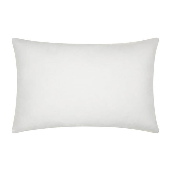14"x22" Oversize Hyper Duck Down Feather Lumbar Throw Pillow White - Mina Victory: Cotton Cover, Indoor Use, Knife Edge Design