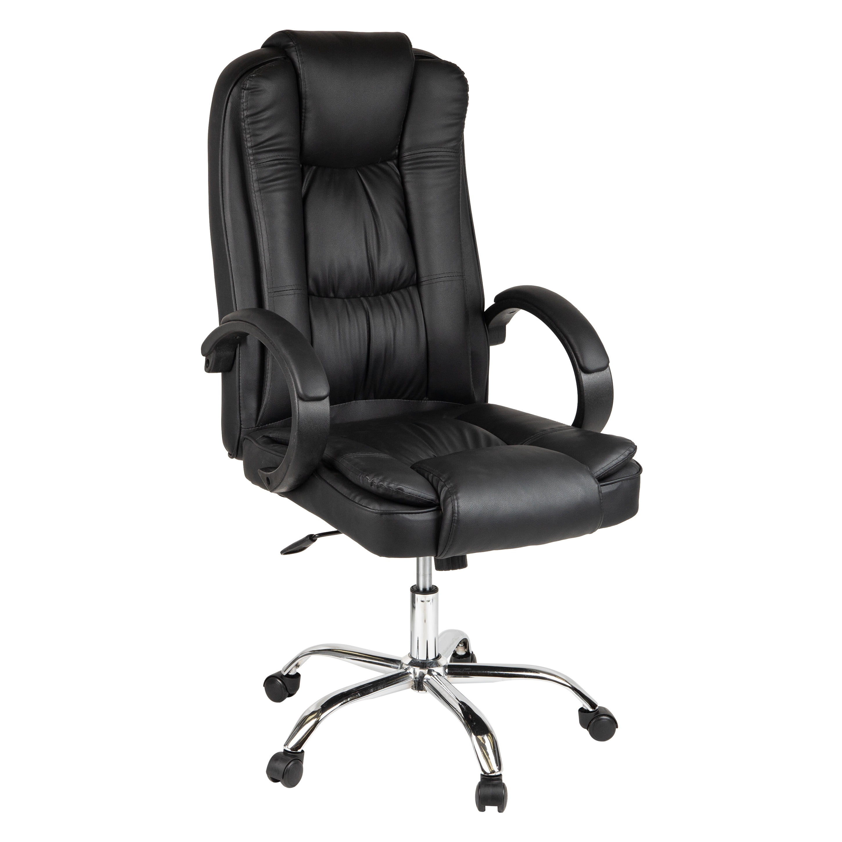 Mind Reader Executive Office Chair with Headrest, Height Adjustable, Desk Chair, Office, 23"L x 25"W x 45-49"H