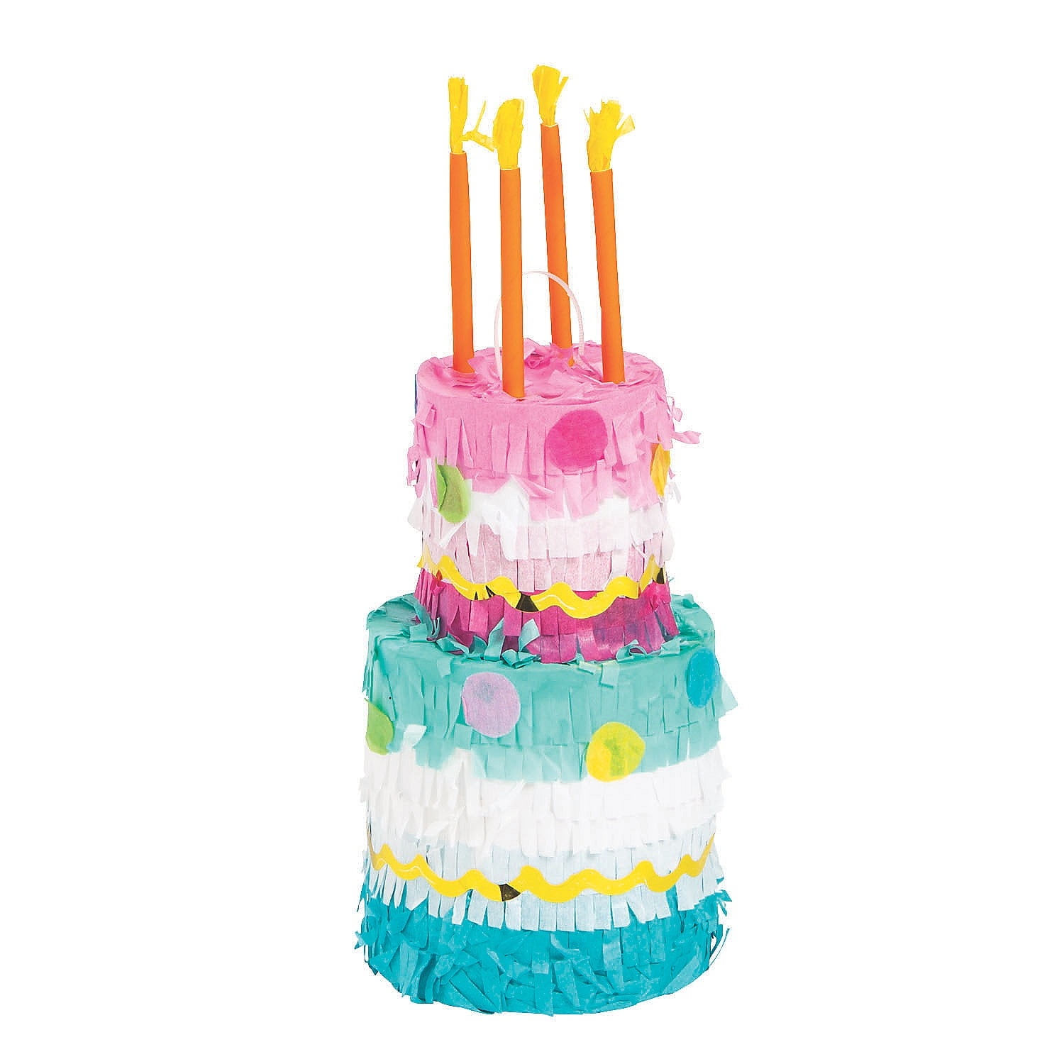 Mini Birthday Cake Pinatas, Birthday Party Decor, Games, 3 Piece Set, 11" x 4"