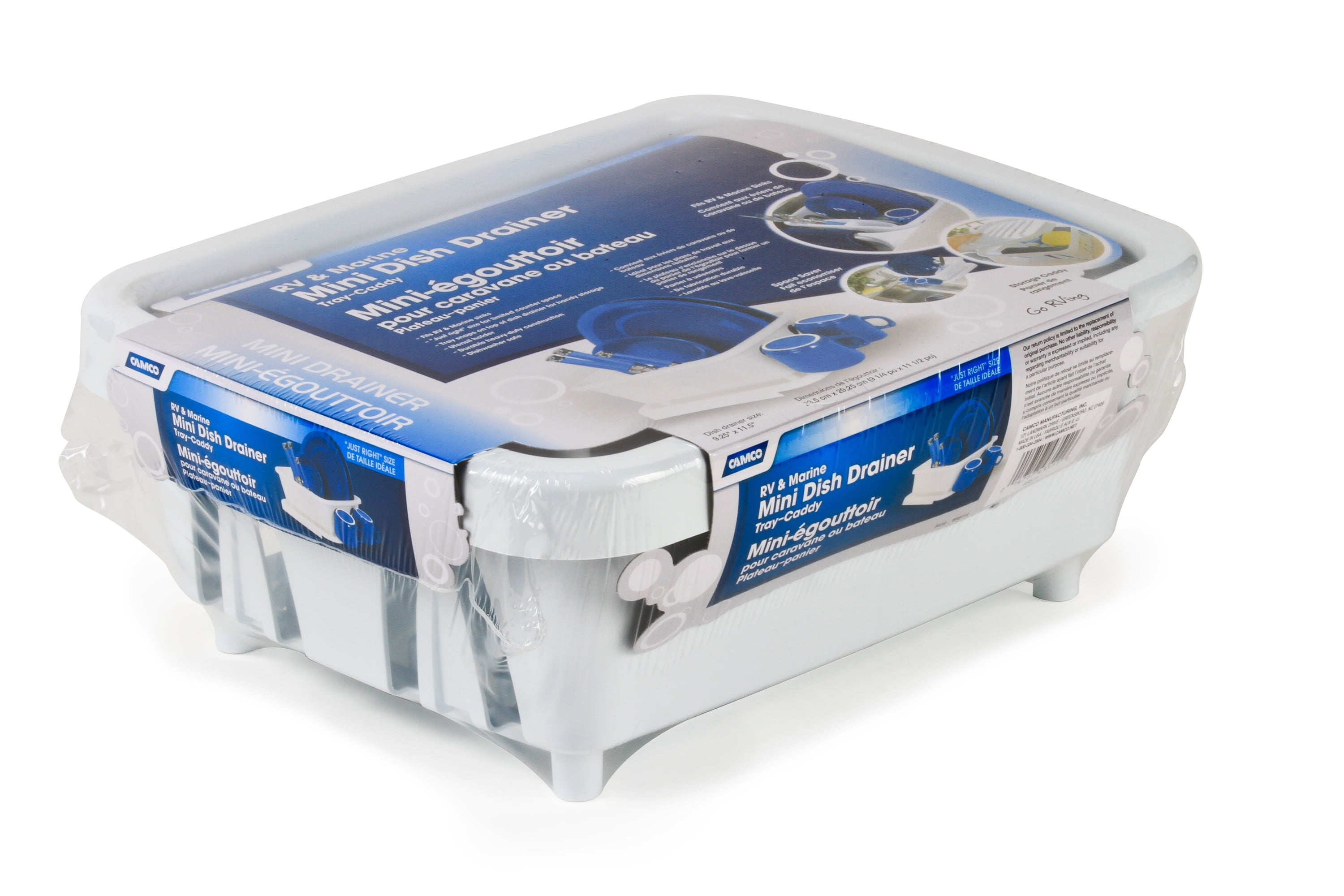 Mini Dish Drainer & Tray, White (Eng/Fr)