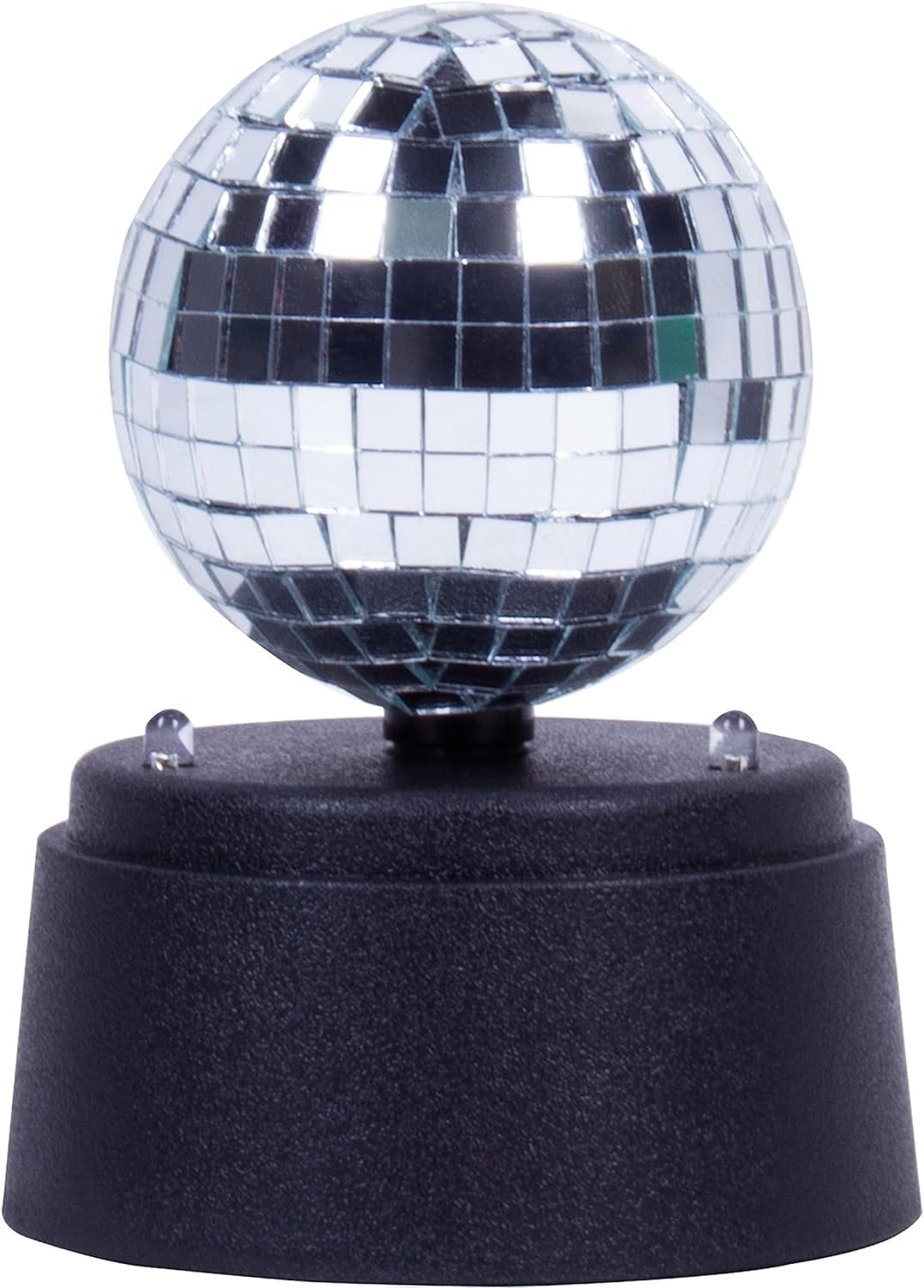 Fizz Creations Mini Mirror Ball, 5-Inch Tall Disco Ball & Stand, Battery Powered Party Light