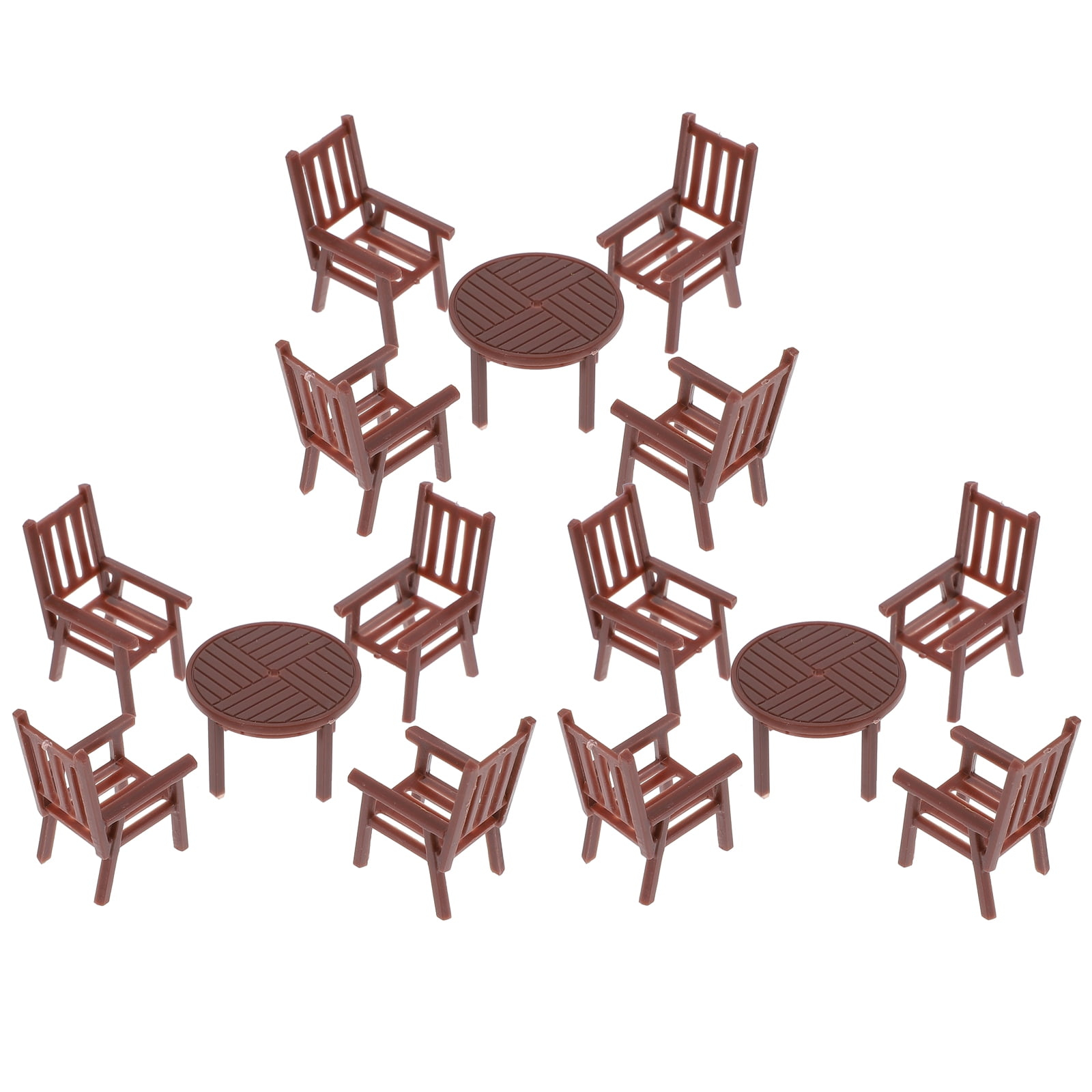 Mini Table and Chairs Dollhouse Miniature Garden Furniture Outdoor Bathroom Decorations Micro Scene Child 4 Sets