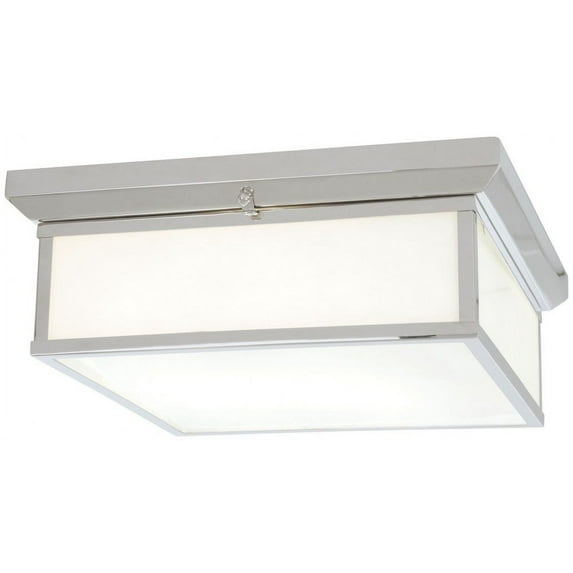 6918-77-L-Minka Lavery-30W 1 LED Square Flush Mount in Traditional Style - 6 inches tall by 16 inches wide-Chrome Finish