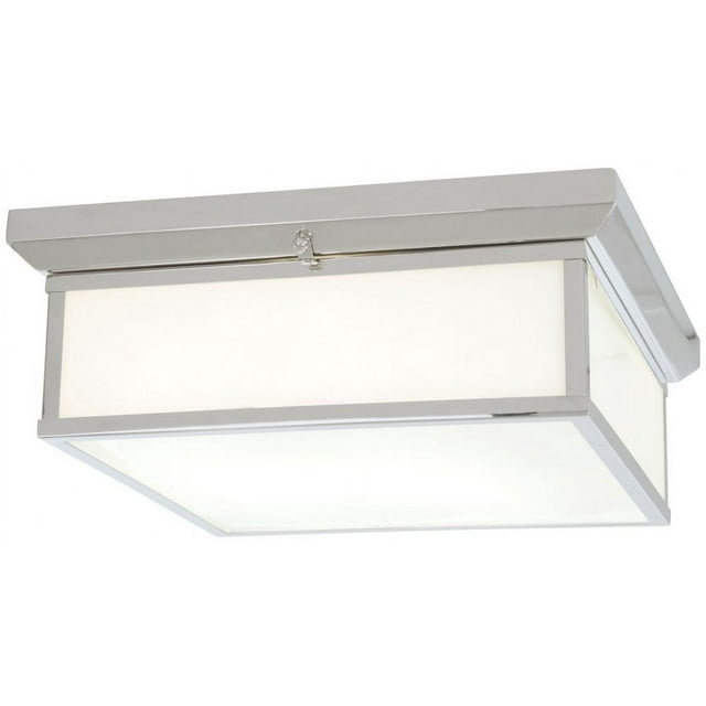 6918-77-L-Minka Lavery-30W 1 LED Square Flush Mount in Traditional Style - 6 inches tall by 16 inches wide-Chrome Finish