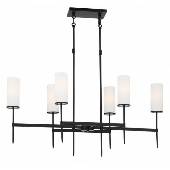 6-Light Kitchen Island Light in Coal