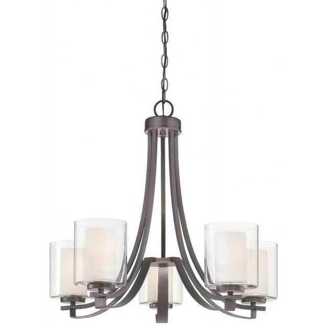 Minka Lavery 4105-172 Parsons Studio 5 Light Chandelier in Smoked Iron