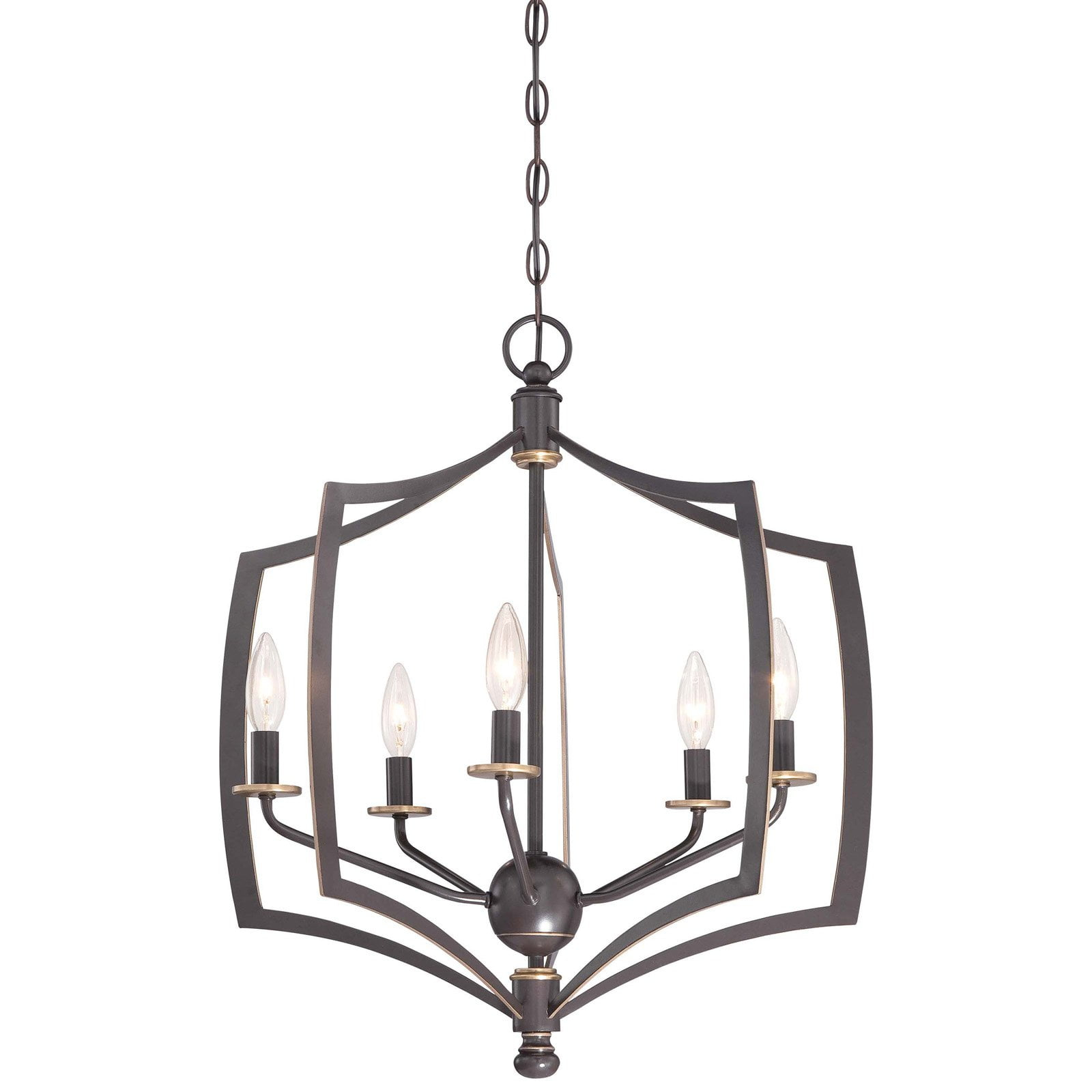 Chandelier 5 Light Downton Bronze/Gold In Transitional Style 23.75 Inches Tall By 23 Inches Wide     -Traditional Installation Minka Lavery 4375-579