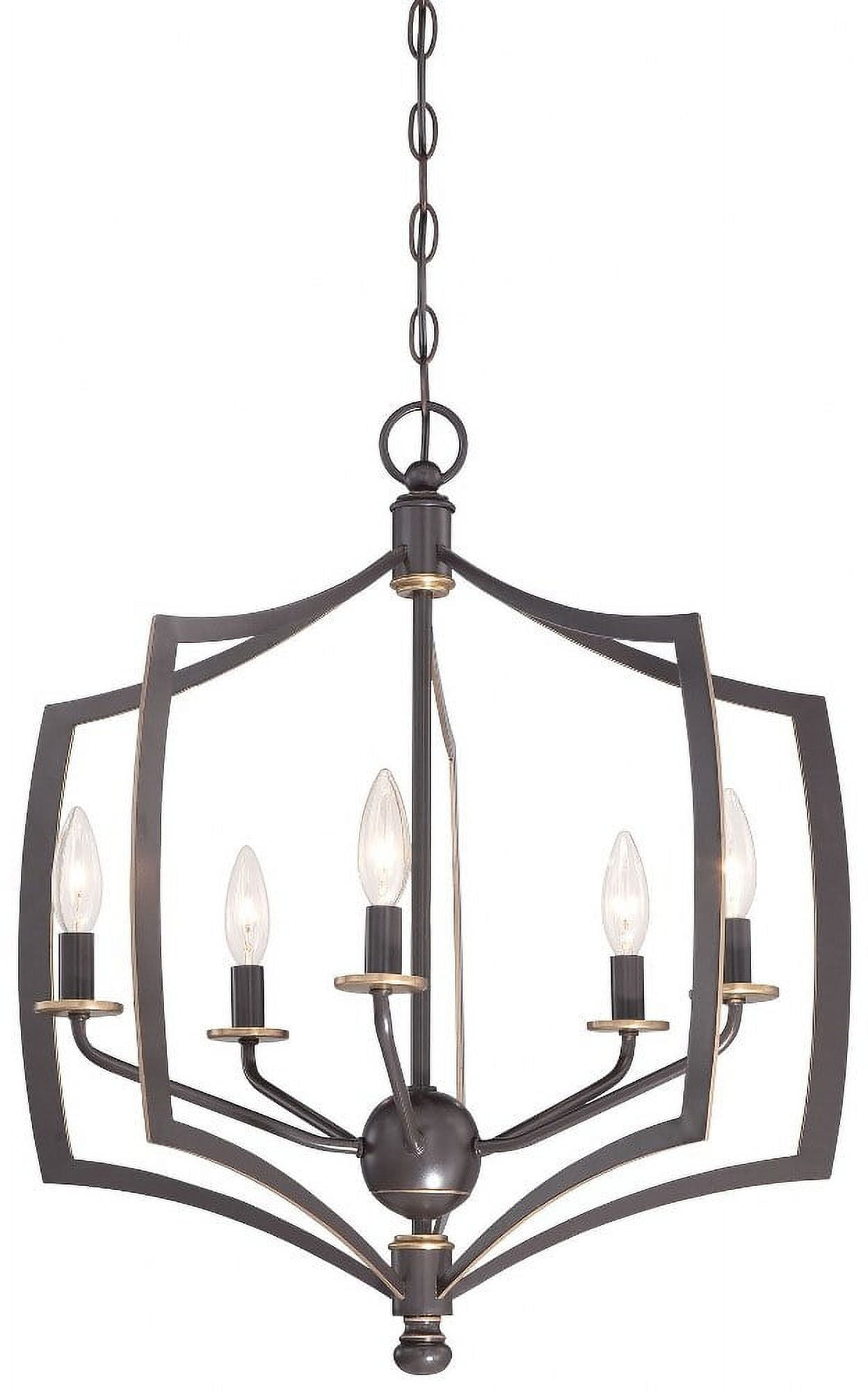 Chandelier 5 Light Downton Bronze/Gold In Transitional Style 23.75 Inches Tall By 23 Inches Wide     -Traditional Installation Minka Lavery 4375-579