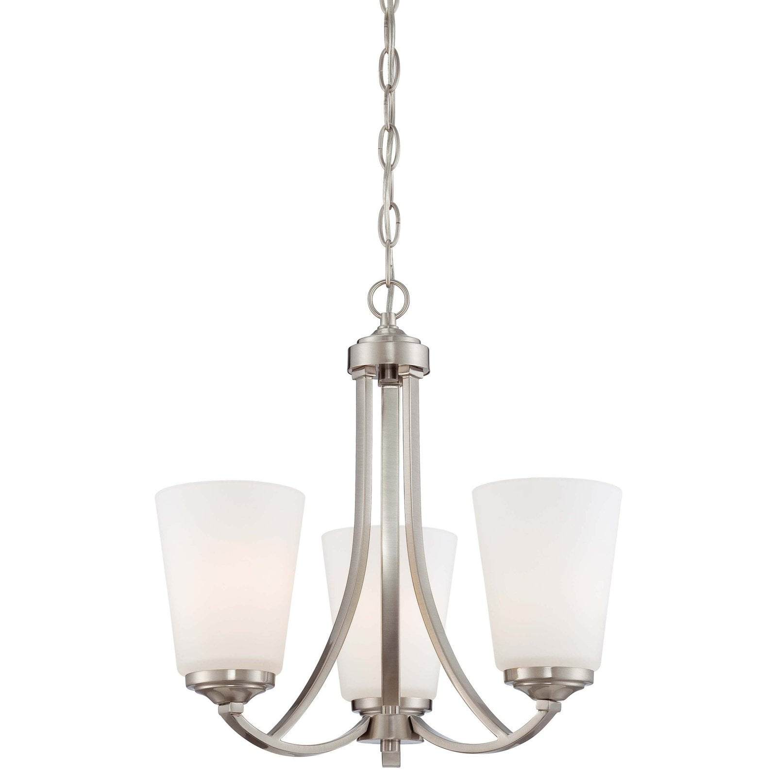 Minka Lavery 4963-84 Overland Park 3 Light Mini Chandelier in Brushed Nickel