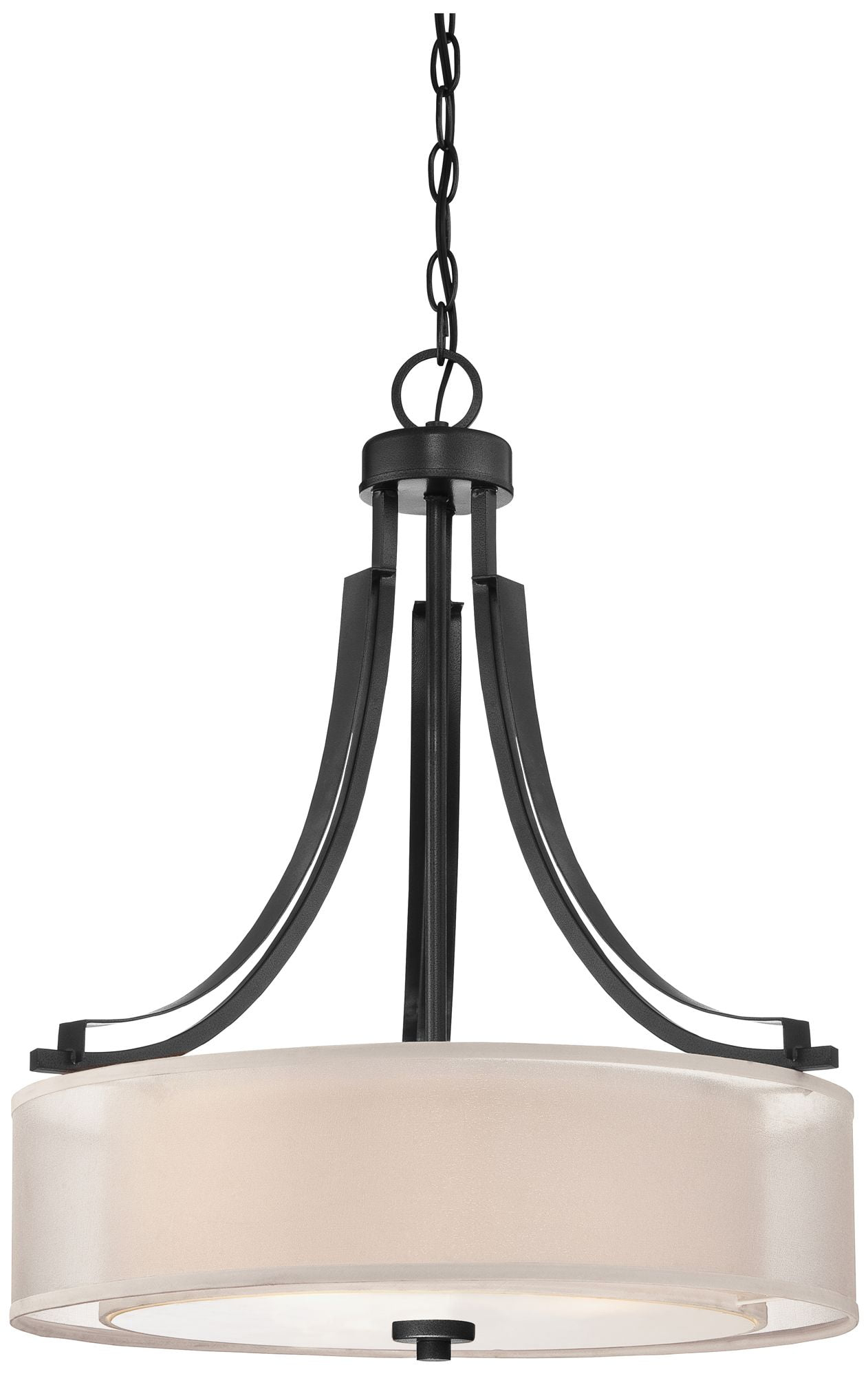 Minka Lavery Minka Parsons Studio 20 1/2" Wide Sand Coal Black Drum Pendant Light
