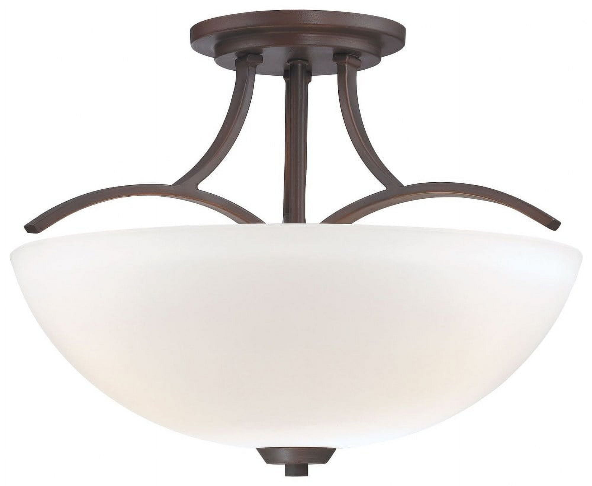 Minka Lavery - Overland Park - 3 Light Semi-Flush Mount in Transitional Style -