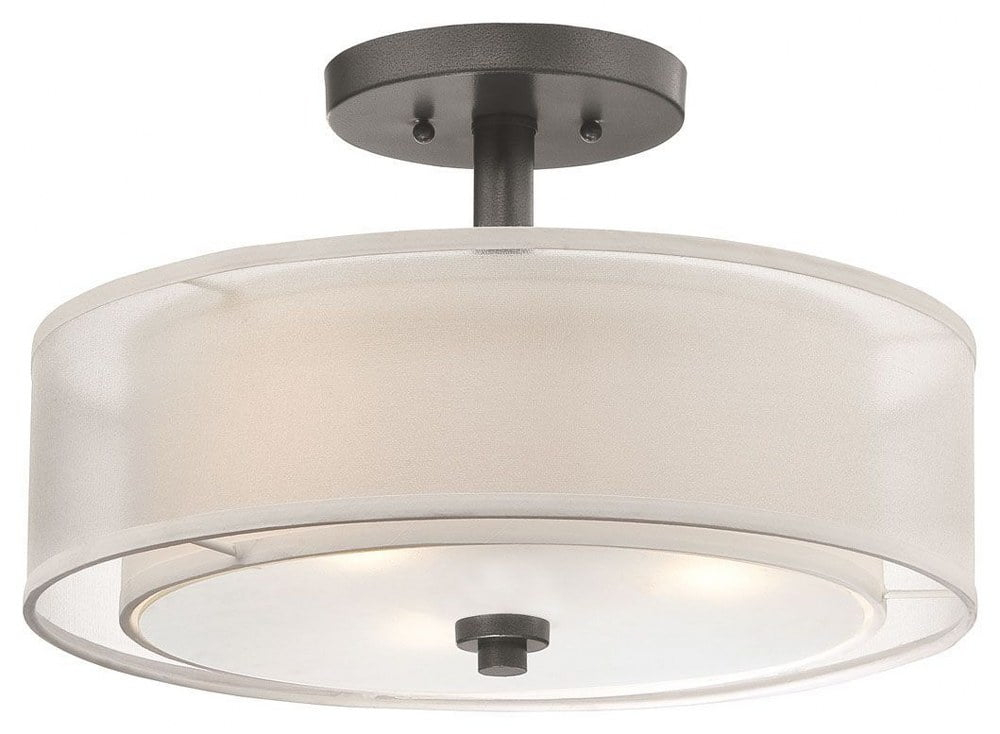 Minka Lavery - Parsons Studio - 3 Light Semi-Flush Mount in Transitional Style -