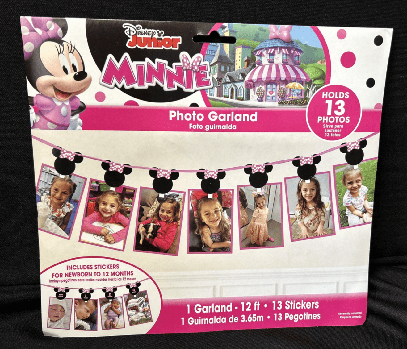 Minnie Mouse Disney Clubhouse Kids Birthday Party Decoration Photo Garland