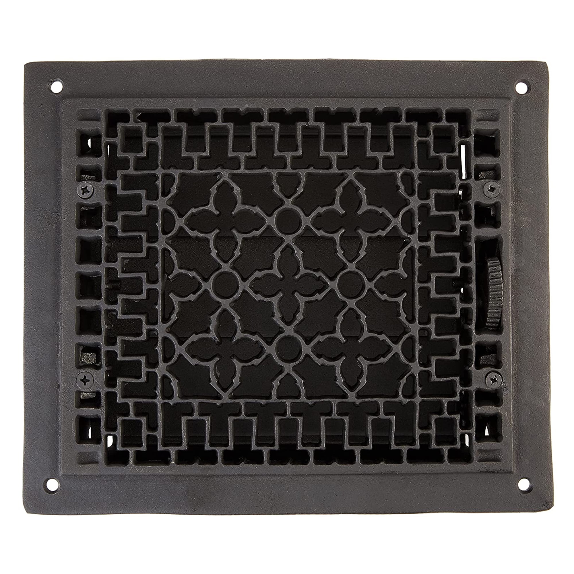 Cast Iron Floor Grate Grille, Black