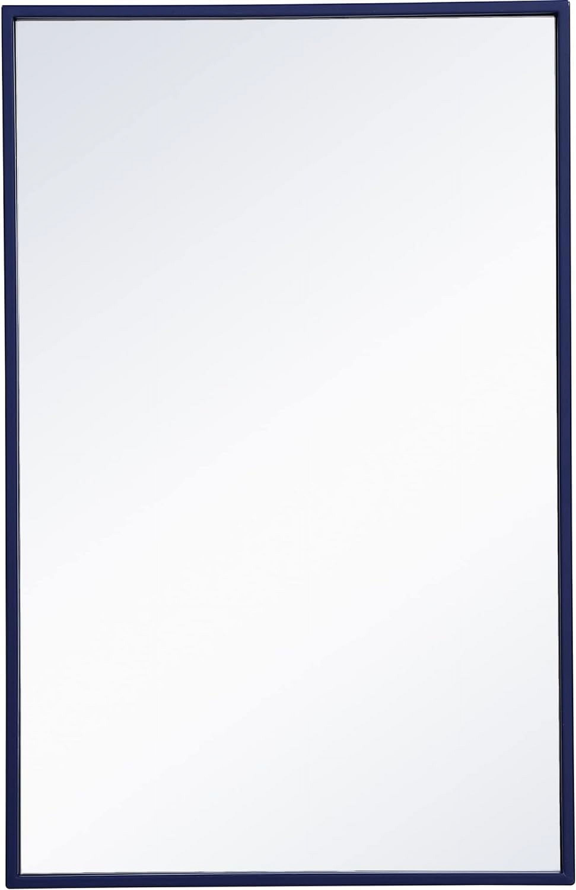 Metal Frame Mirror 18x28 inch in Blue