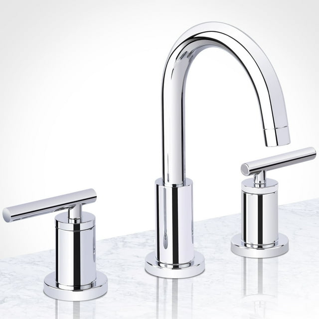 Miseno MNO1343CP Mia Widespread Bathroom Faucet with Brass Push-Pop Drain Assembly, Polished Chrome