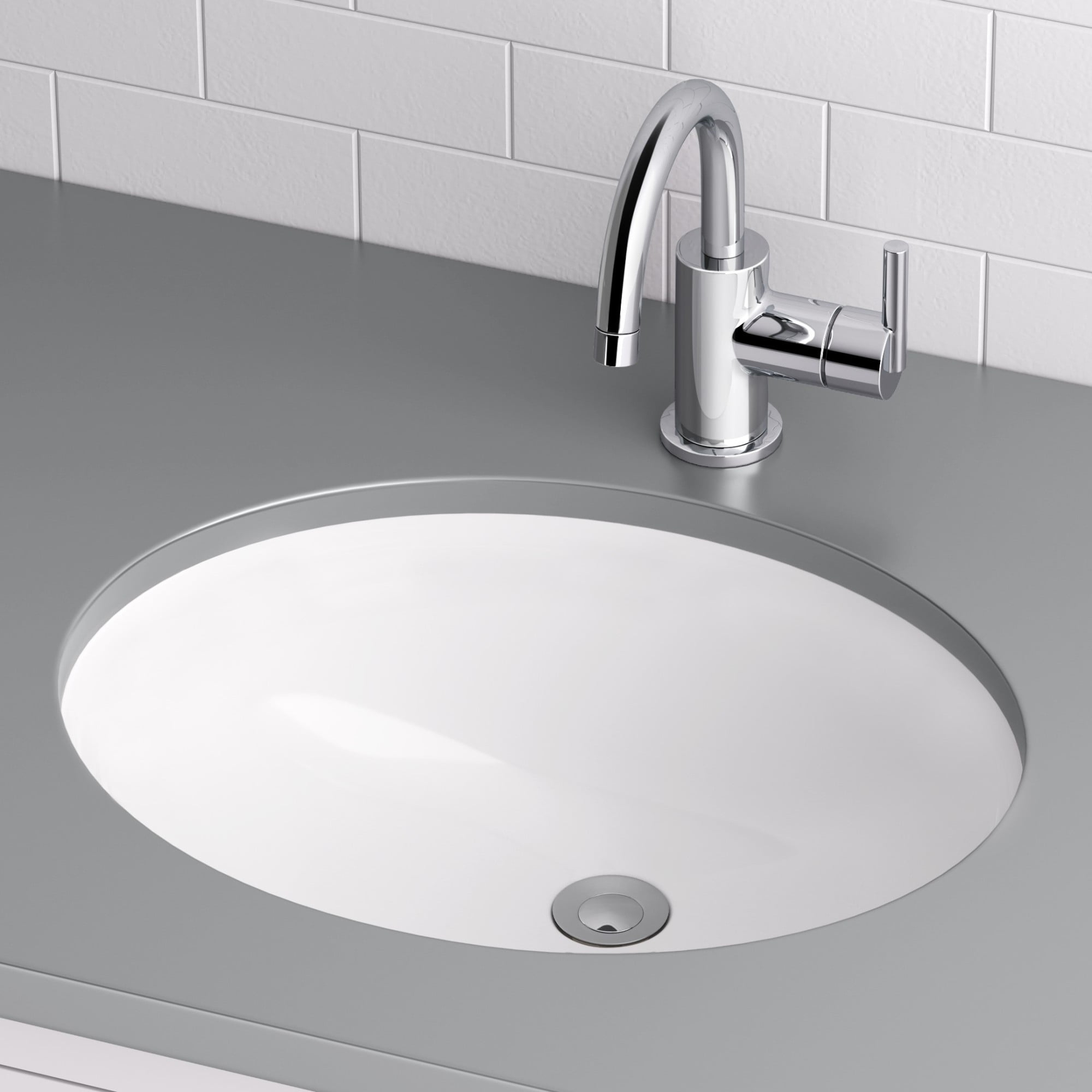 Miseno Mno1714ou 20" Oval Undermount Bathroom Sink - White