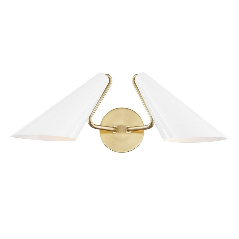 Mitzi Talia 2 - Light Sconce in  Aged Brass/Dove Gray