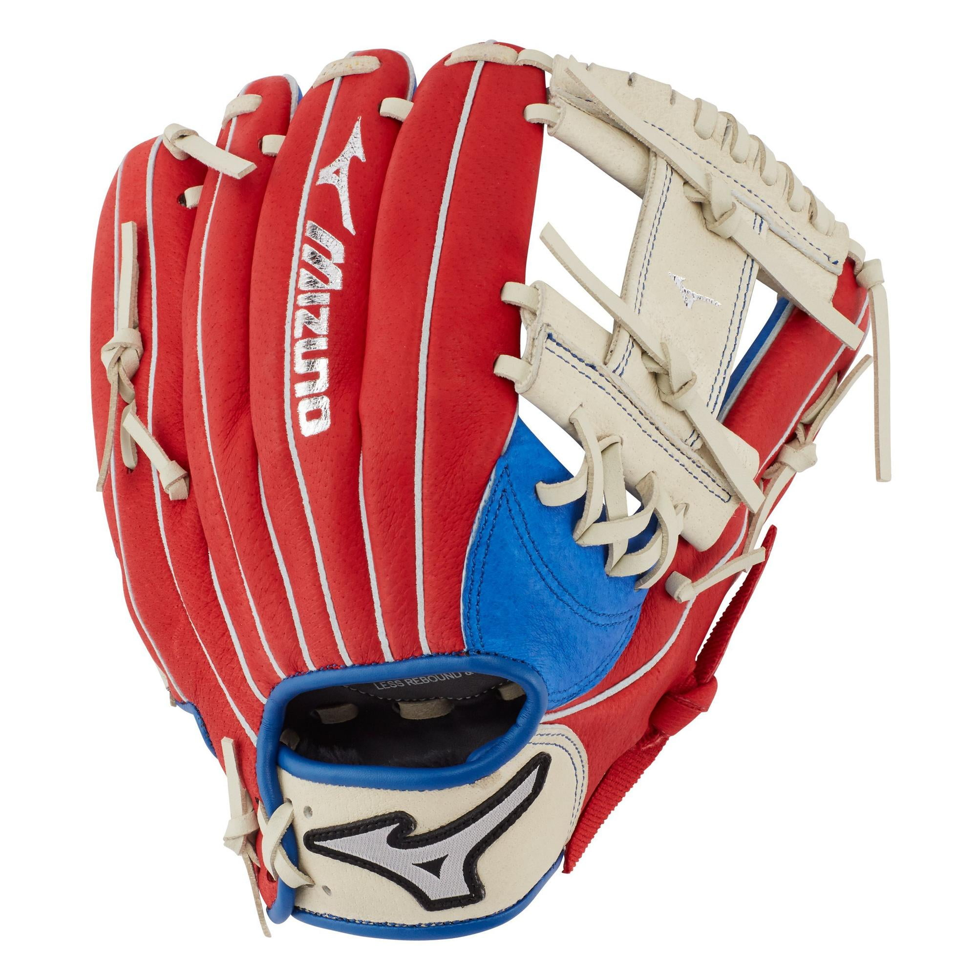 Mizuno Prospect Series Powerclose Baseball Glove 11"  Size 11 In Color Left Hand: Royal-Red (F520)