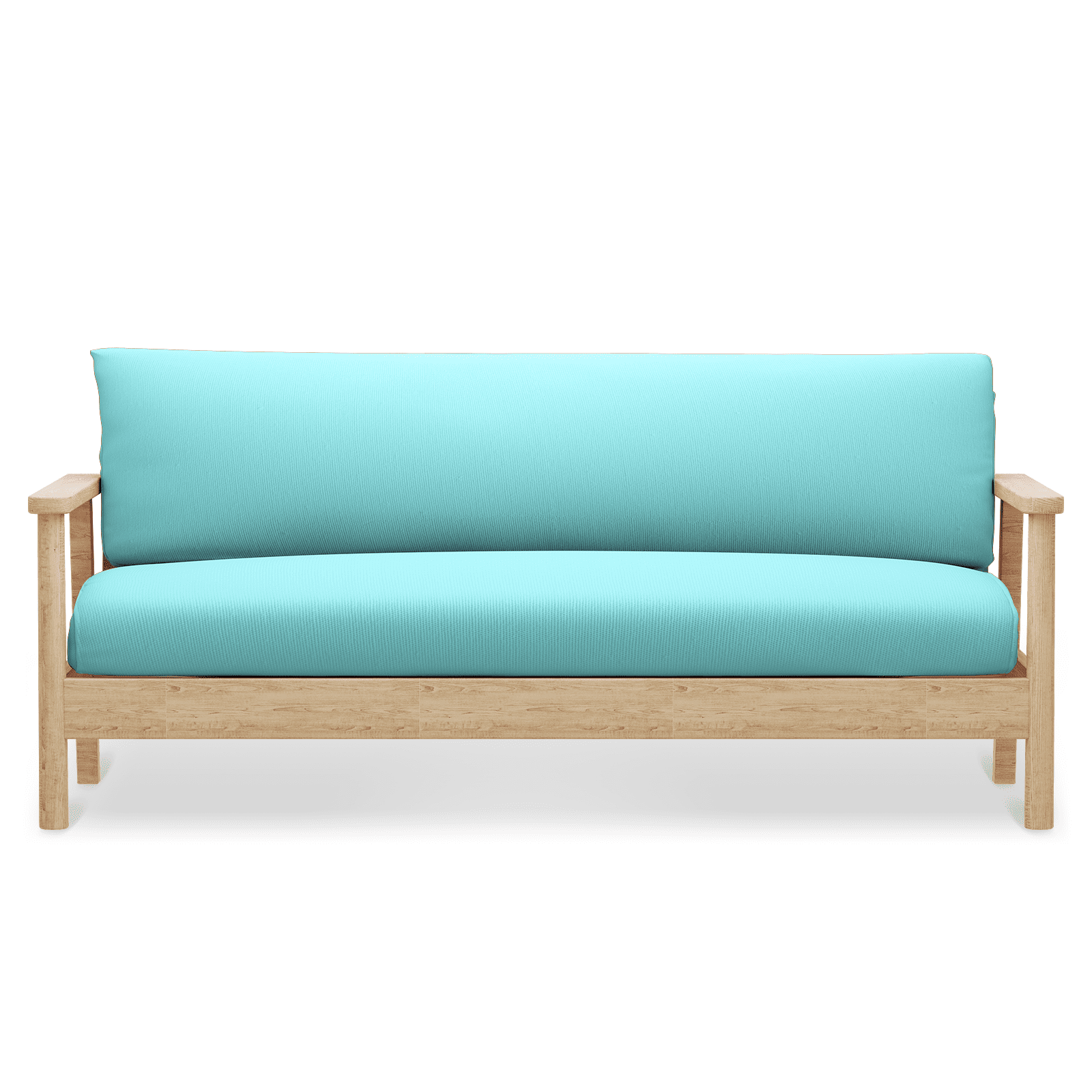 Solid Futon Cover Slipcover Fit 6"- 8" Futon Mattresses Light Blue, Full Size 54x75 Inch