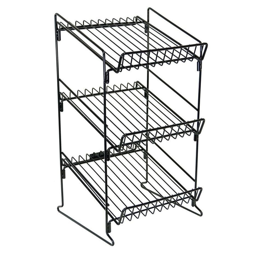Mobile Merchandisers 3-Shelf Wire Counter Display, 12 1/2”W x 22 3/4”H x 12 1/2 inch