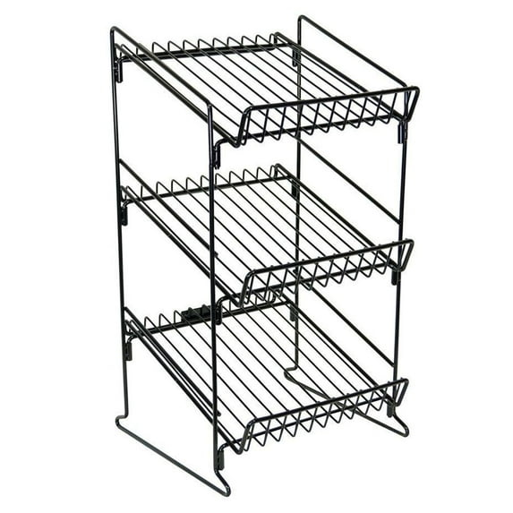Mobile Merchandisers 3-Shelf Wire Counter Display, 12 1/2”W x 22 3/4”H x 12 1/2 inch