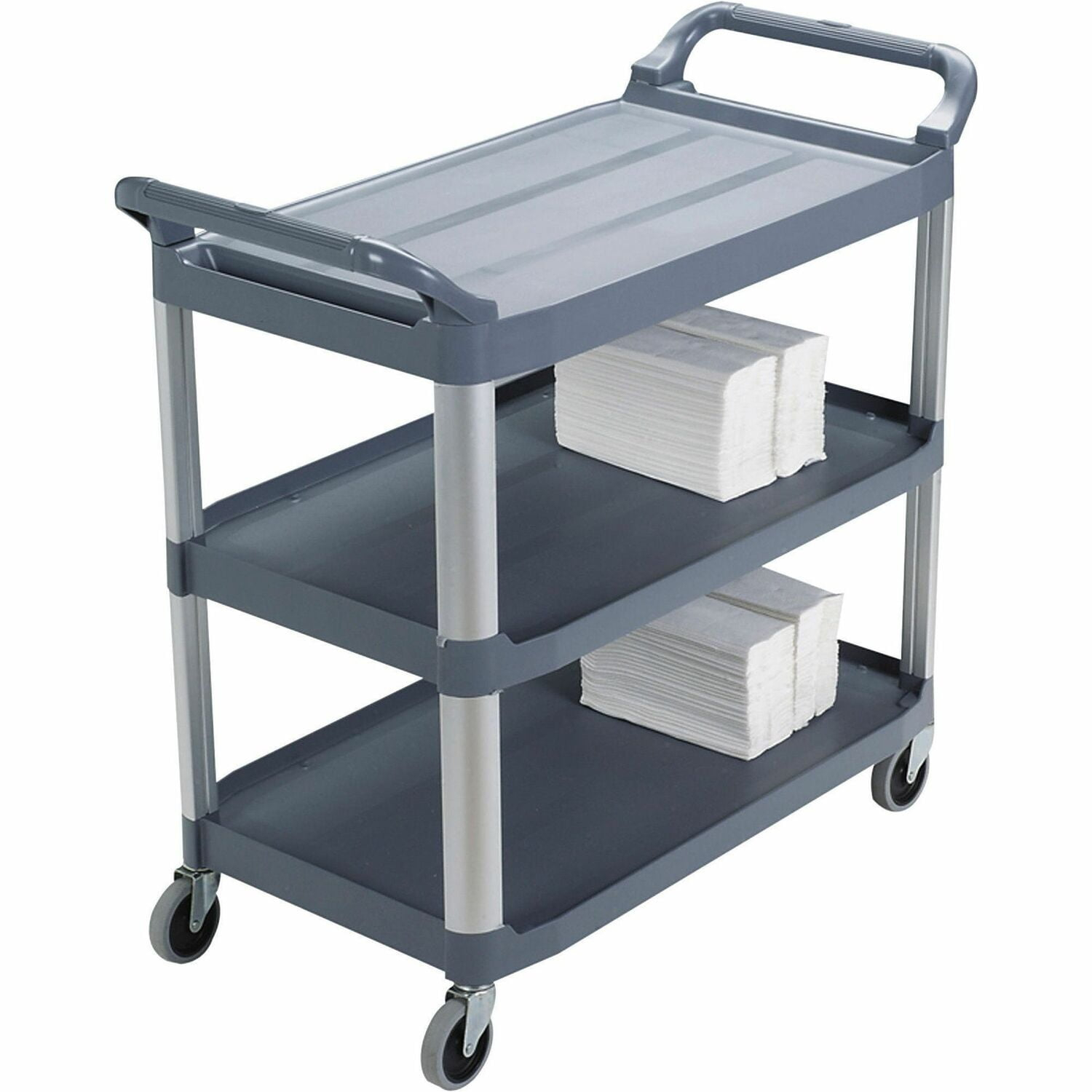 Rubbermaid Commercial Utility Cart,300 lb. Load Cap., PE FG409100GRAY