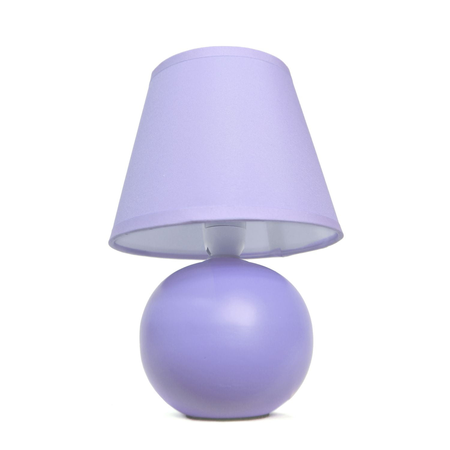 Mod Lighting and Decor Mini Globe Table Lamp with Tapered Shade - 8.5" - Purple