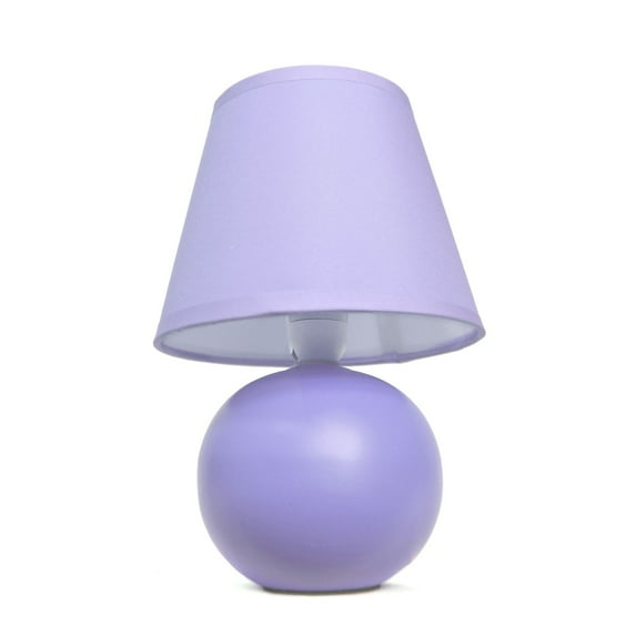 Mod Lighting and Decor Mini Globe Table Lamp with Tapered Shade - 8.5" - Purple