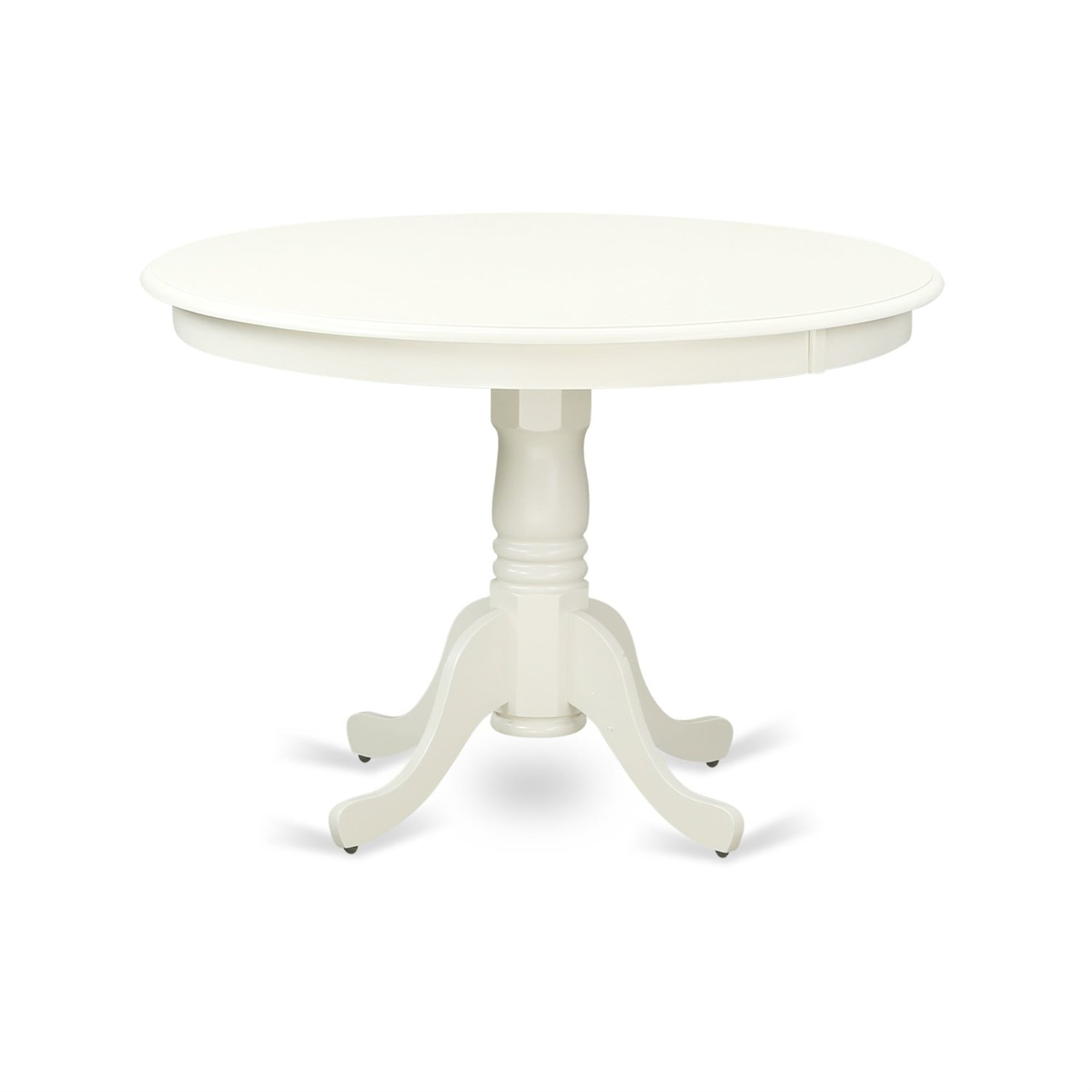 East West Furniture Hartland 5-piece Wood Dining Set in Linen White/Cream