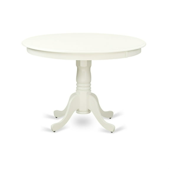 East West Furniture Hartland 5-piece Wood Dining Set in Linen White/Cream