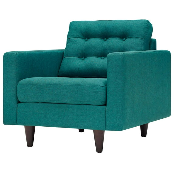 Modern Contemporary Urban Design Living Room Lounge Club Lobby Armchair Accent Chair, Fabric, Aqua Blue