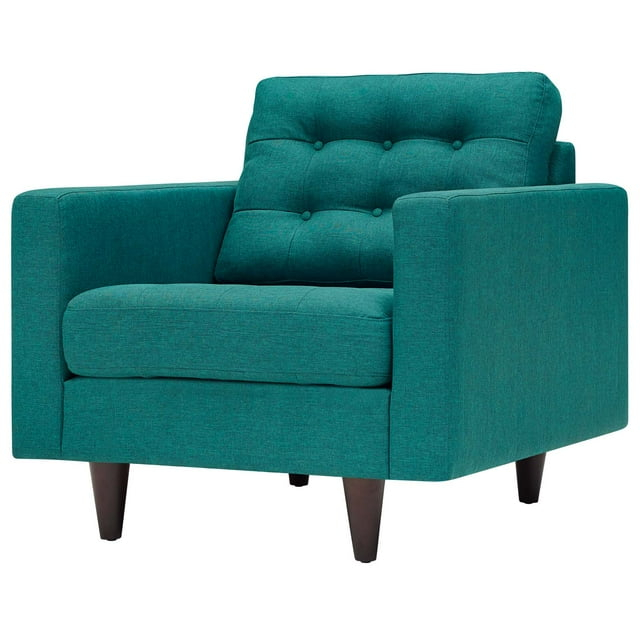 Modern Contemporary Urban Design Living Room Lounge Club Lobby Armchair Accent Chair, Fabric, Aqua Blue